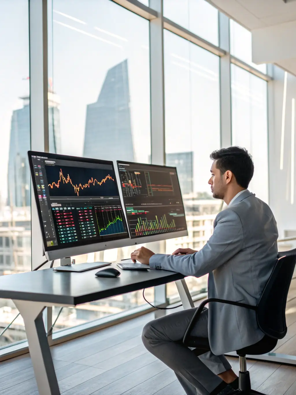 A visual representation of hedging strategies using options and futures contracts to protect against market volatility, showcasing risk mitigation techniques.